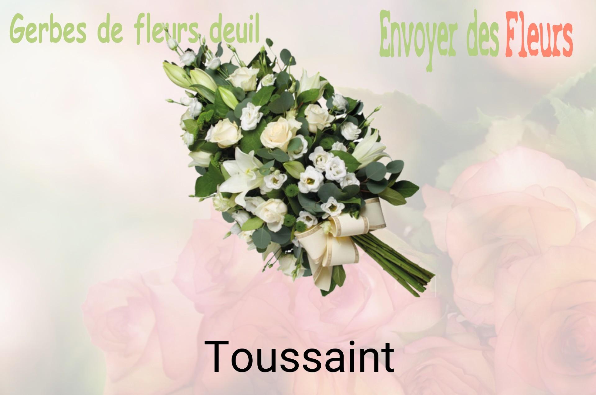 Gerbe de fleurs de deuil livrée à Toussaint